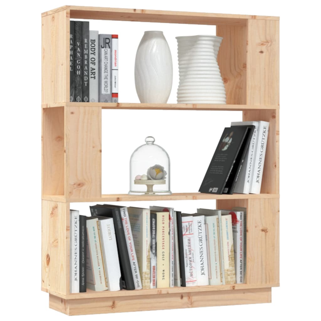 Bogreol/Rumdeler 80X25X101 Cm Massivt Fyrretræ