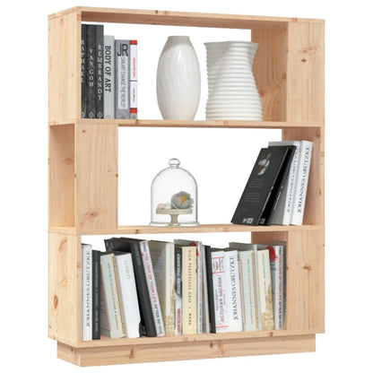 Bogreol/Rumdeler 80X25X101 Cm Massivt Fyrretræ