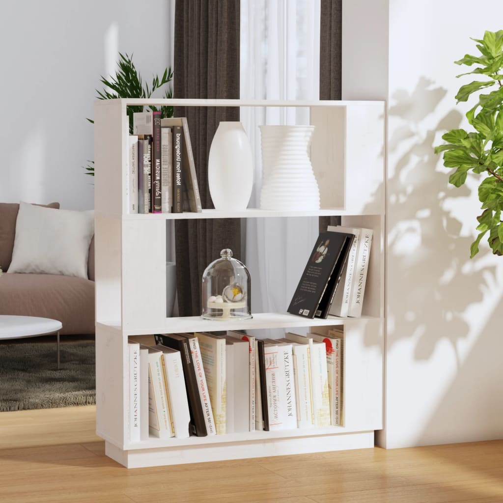 Bogreol/Rumdeler 80X25X101 Cm Massivt Fyrretræ