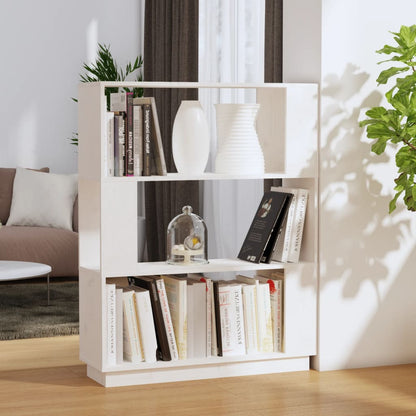 Bogreol/Rumdeler 80X25X101 Cm Massivt Fyrretræ