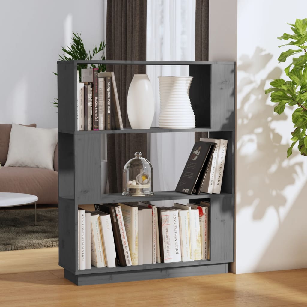Bogreol/Rumdeler 80X25X101 Cm Massivt Fyrretræ