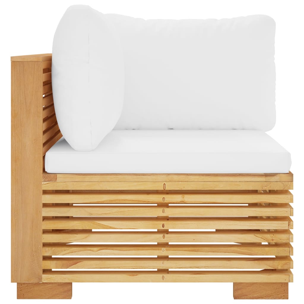 Hjørnemodul Til Havesofa Med Hynder Massivt Teak