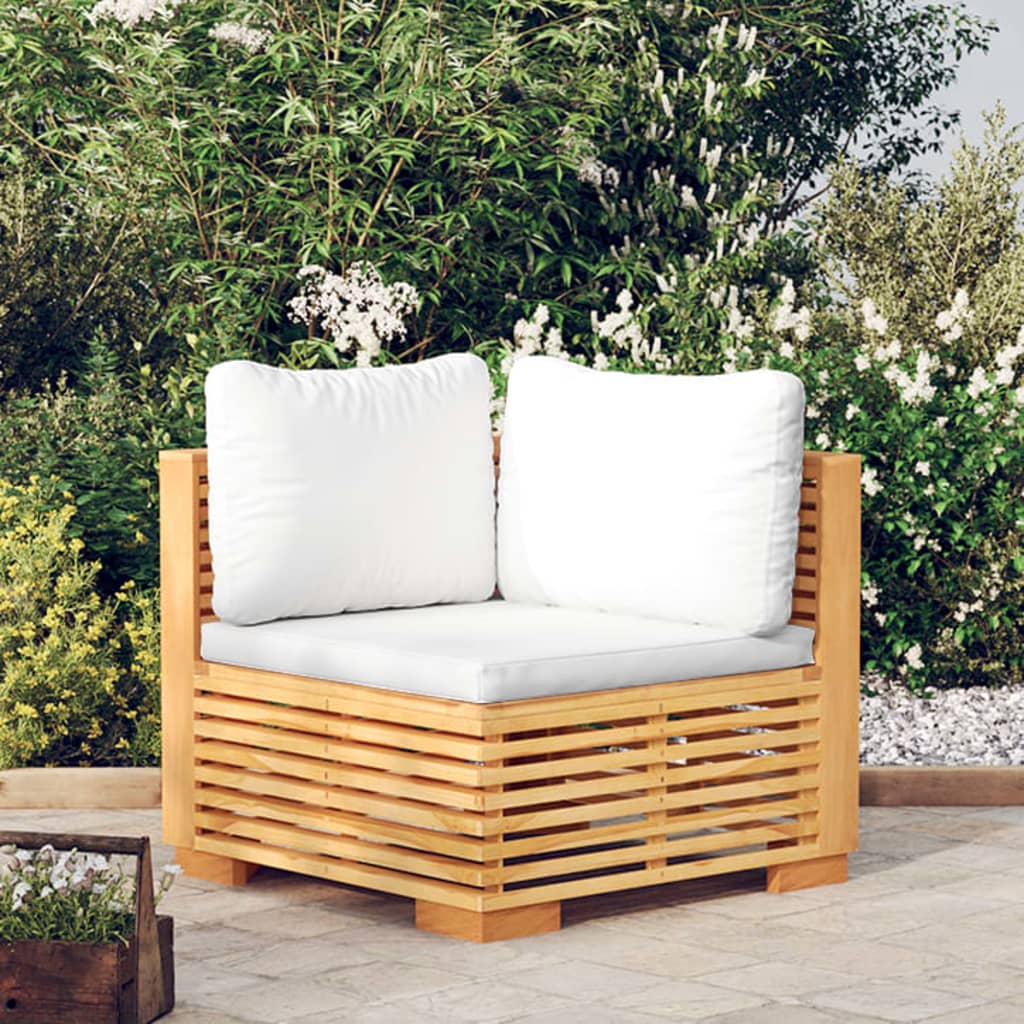 Hjørnemodul Til Havesofa Med Hynder Massivt Teak
