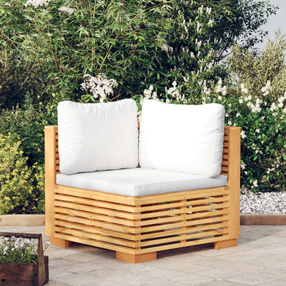 Hjørnemodul Til Havesofa Med Hynder Massivt Teak
