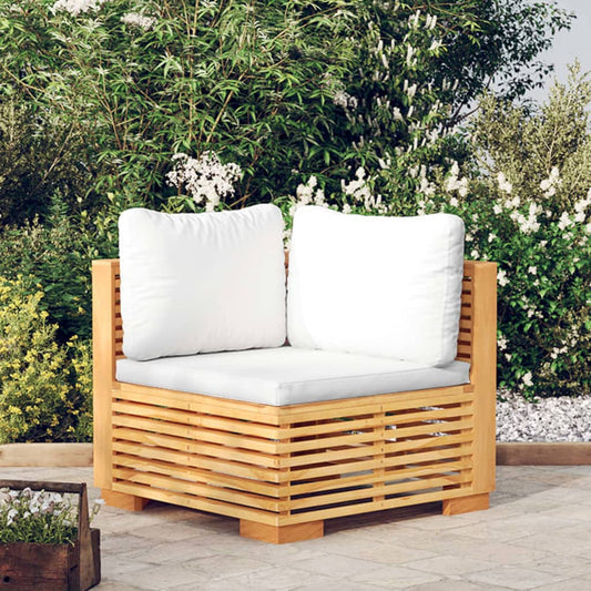 Hjørnemodul Til Havesofa Med Hynder Massivt Teak