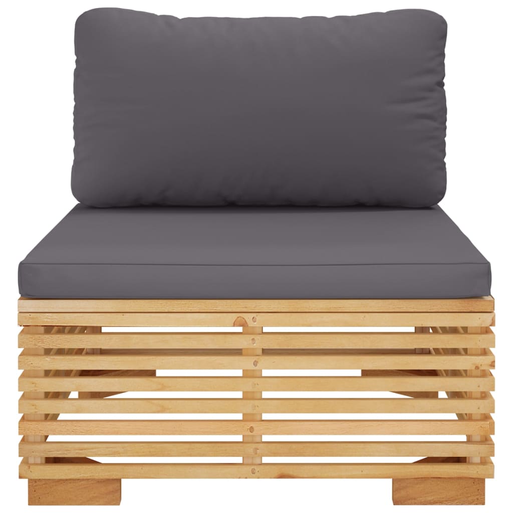 Midtermodul Til Havesofa Med Hynder Massivt Teak