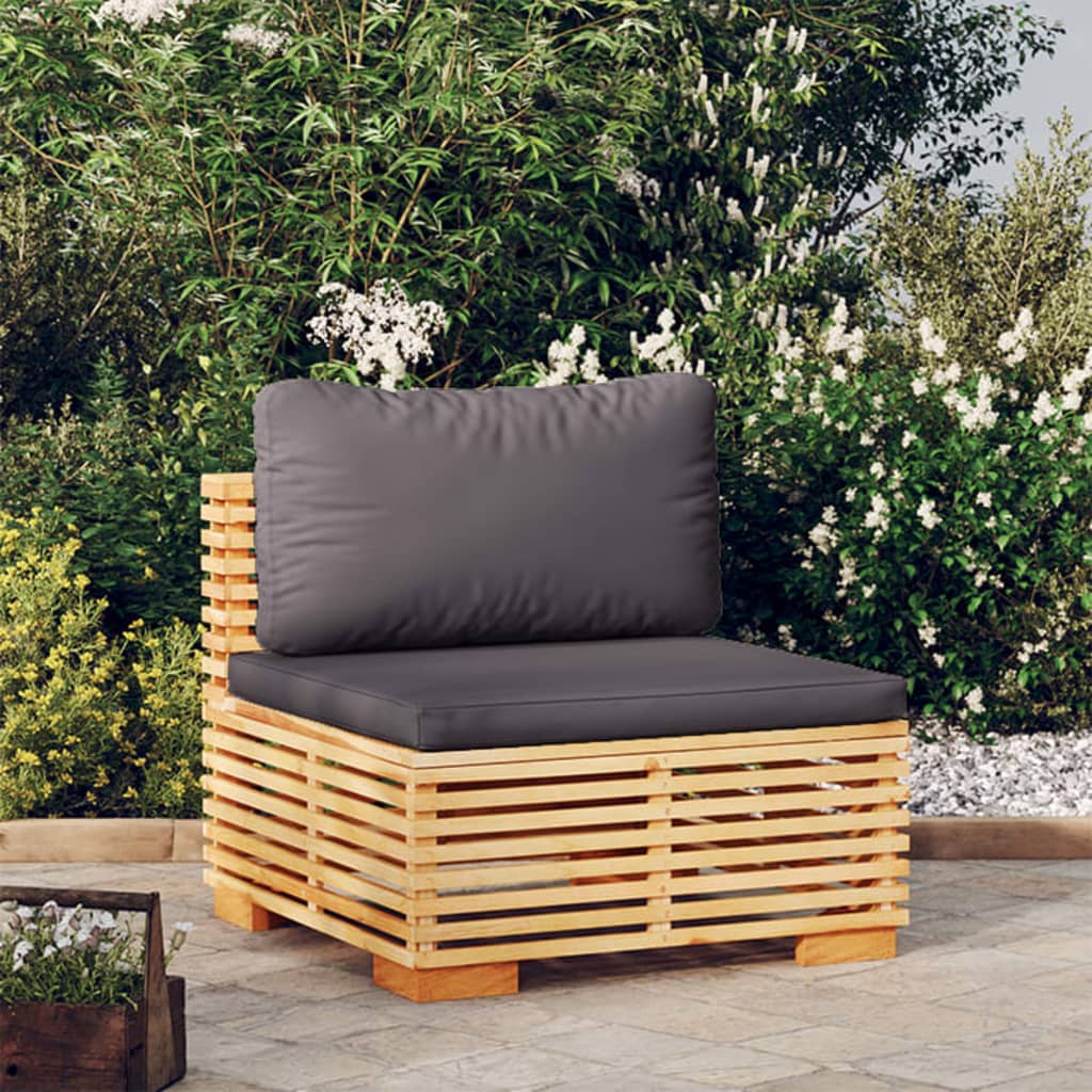 Midtermodul Til Havesofa Med Hynder Massivt Teak