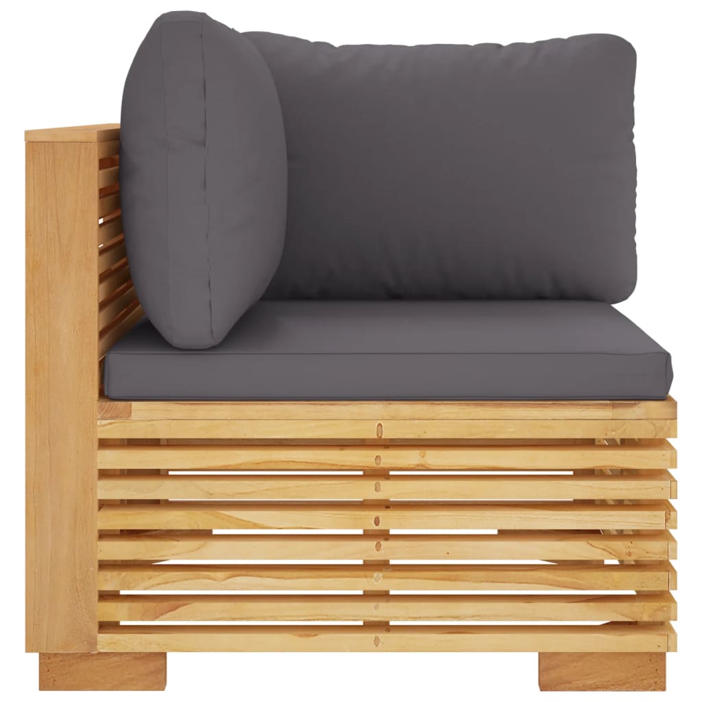 Hjørnemodul Til Havesofa Med Hynder Massivt Teak