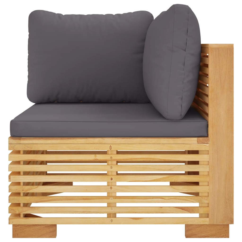 Hjørnemodul Til Havesofa Med Hynder Massivt Teak