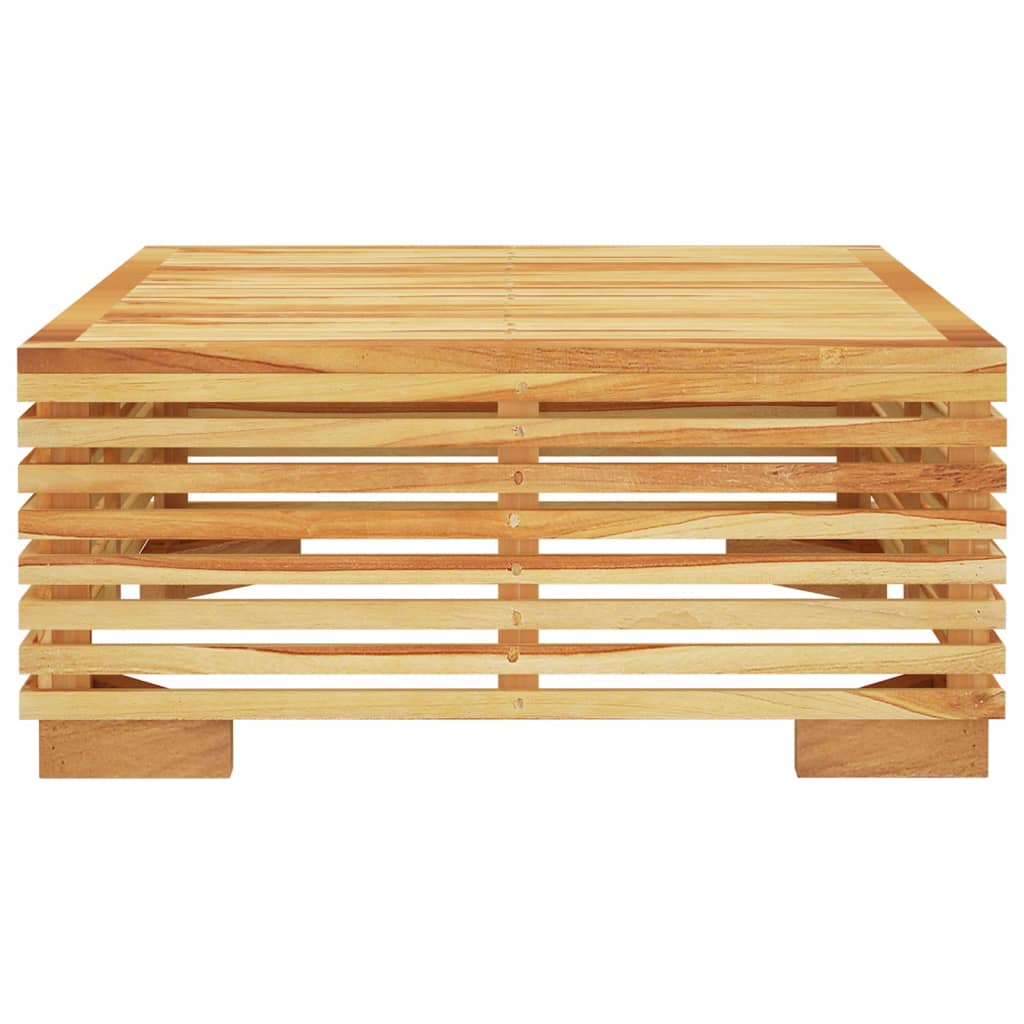 Midtermodul Til Havesofa Med Cremefarvede Hynder Massivt Teak - Billede 3