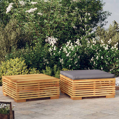 Midtermodul Til Havesofa Med Cremefarvede Hynder Massivt Teak - Variant 319170