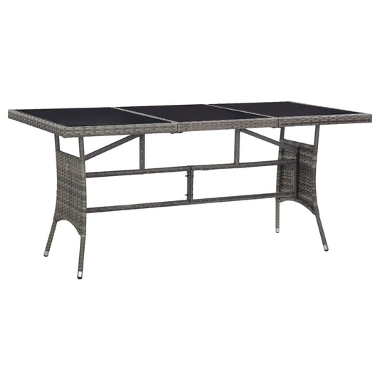 Havebord Polyrattan Grå