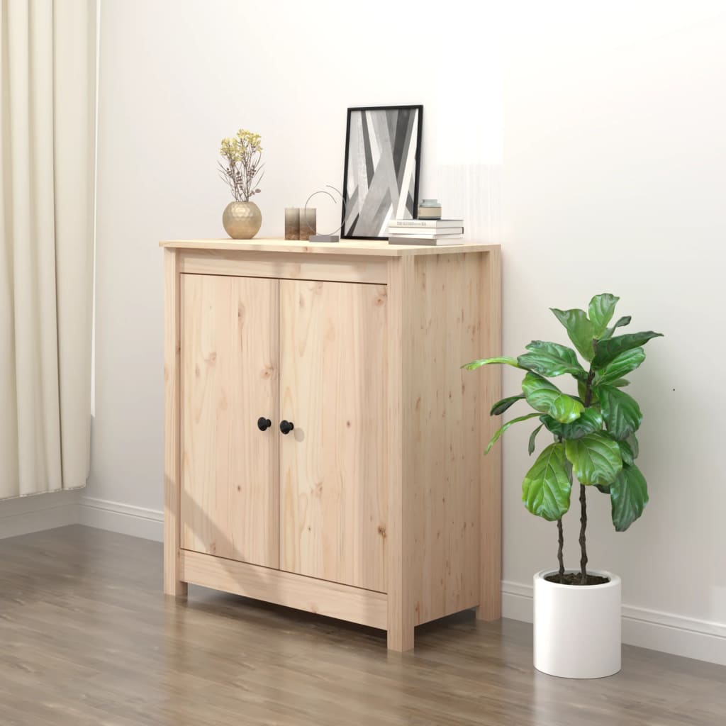 Skænk 70x35x80 Cm Massivt Fyrretræ