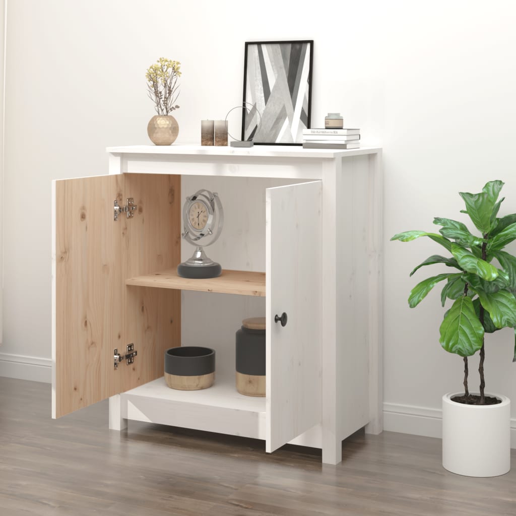 Skænk 70x35x80 Cm Massivt Fyrretræ