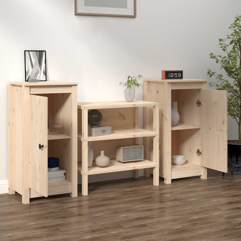 Skænk 39x35x80 Cm Massivt Fyrretræ