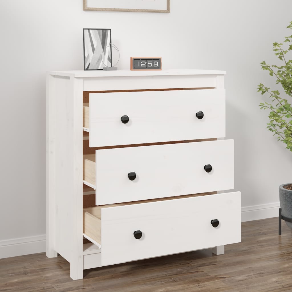 Skænk 70x35x80 Cm Massivt Fyrretræ