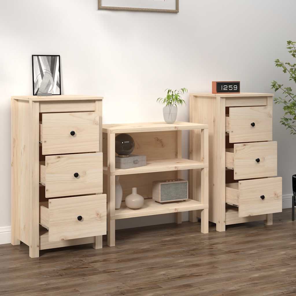 Skænk 40x35x80 Cm Massivt Fyrretræ