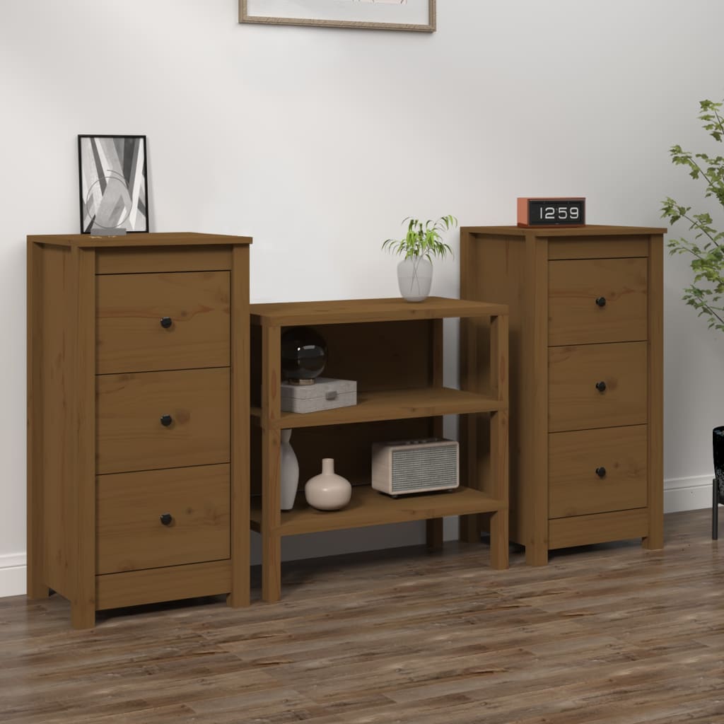 Skænk 40x35x80 Cm Massivt Fyrretræ