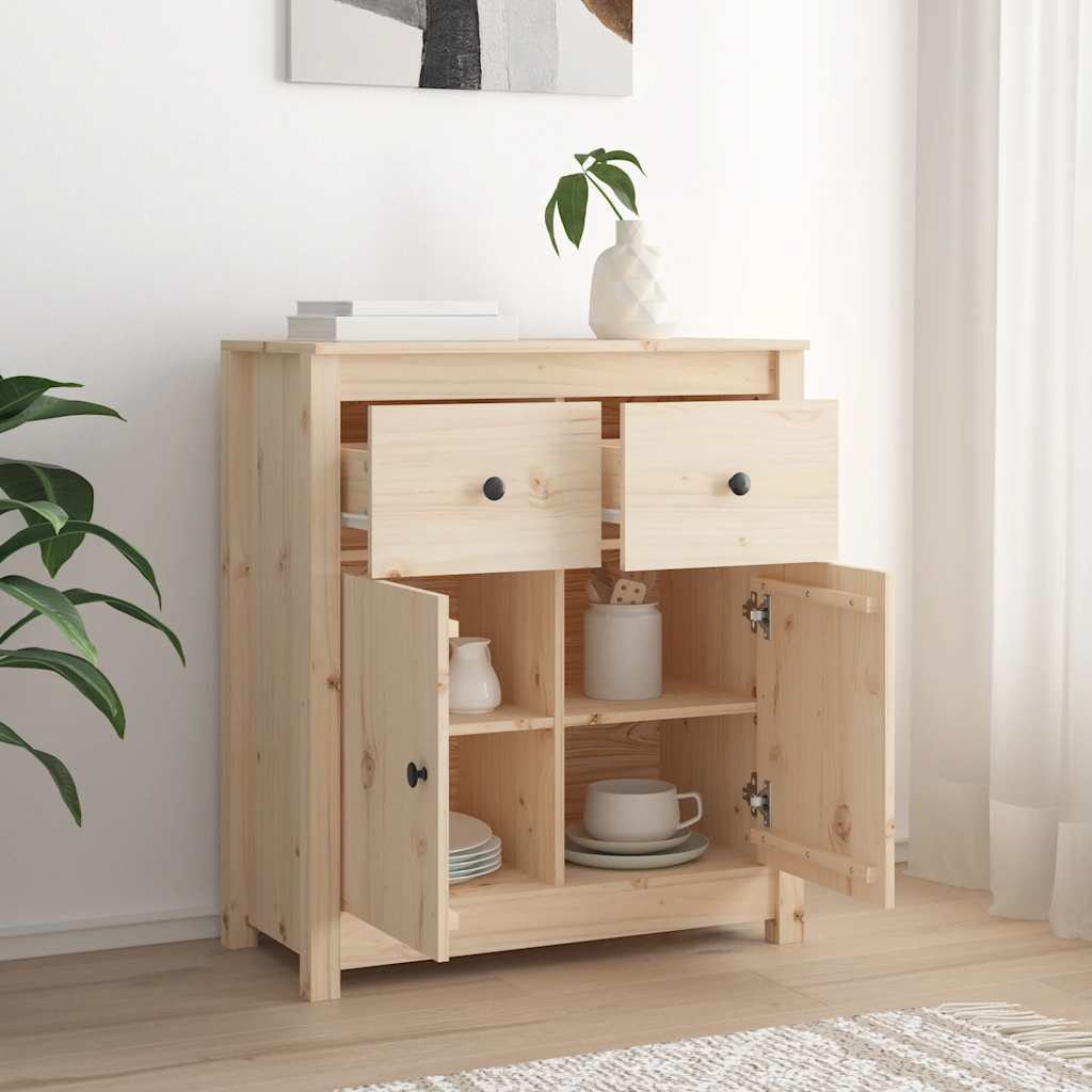 Skænk 70x35x80 Cm Massivt Fyrretræ