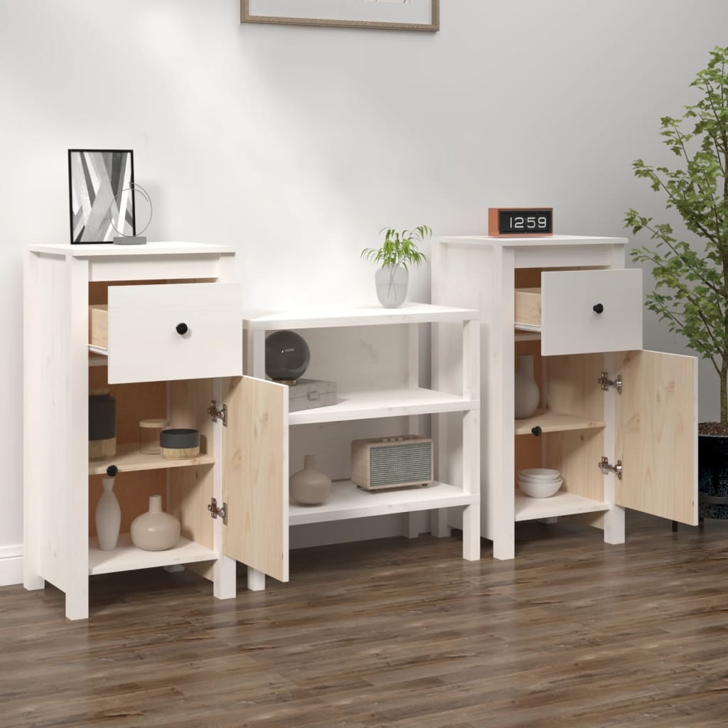Skænk 40x35x80 Cm Massivt Fyrretræ