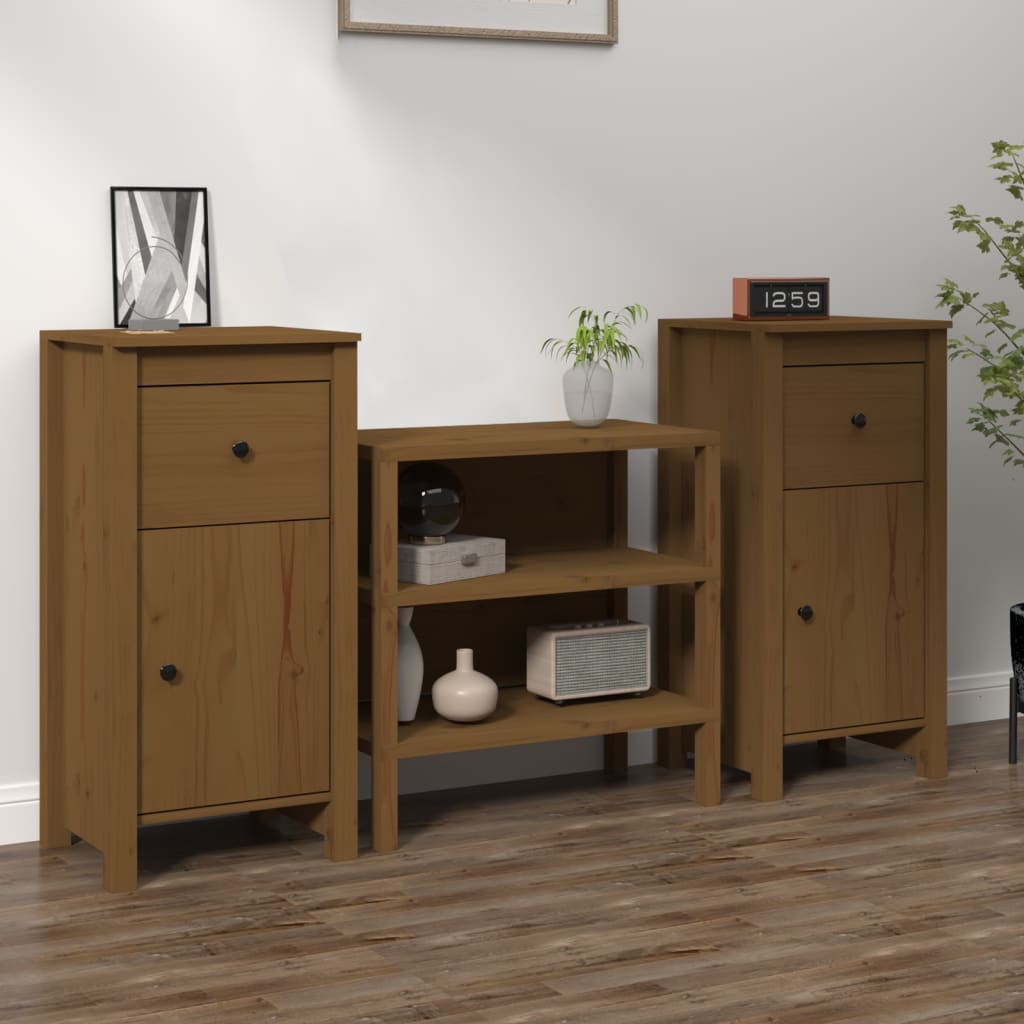 Skænk 40x35x80 Cm Massivt Fyrretræ