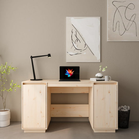 Skrivebord 140X50X75 Cm Massivt Fyrretræ