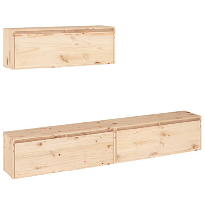 Tv-skabe 3 Dele Massivt Fyrretræ - billede 2