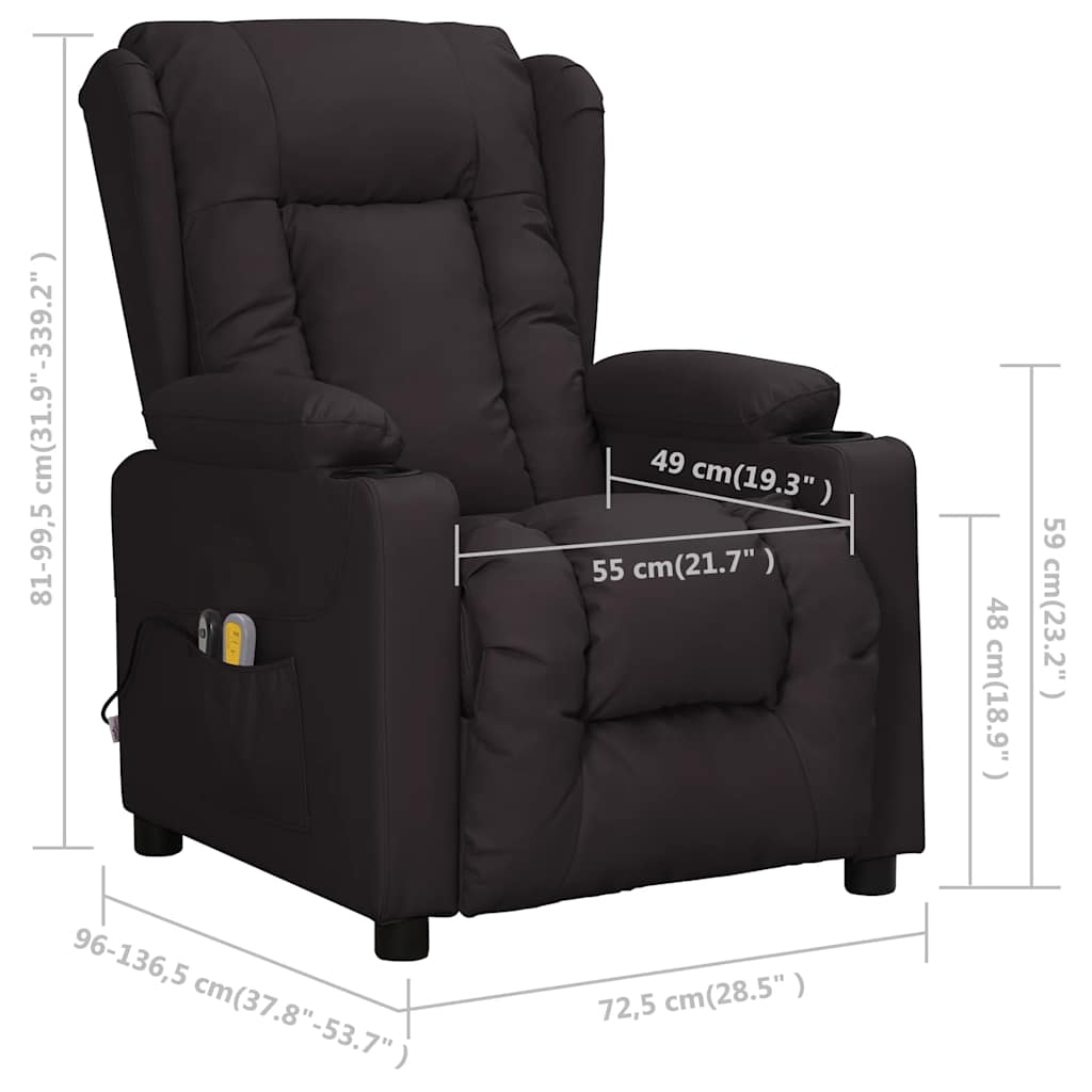 Eldrevet Massagestol Kunstlæder