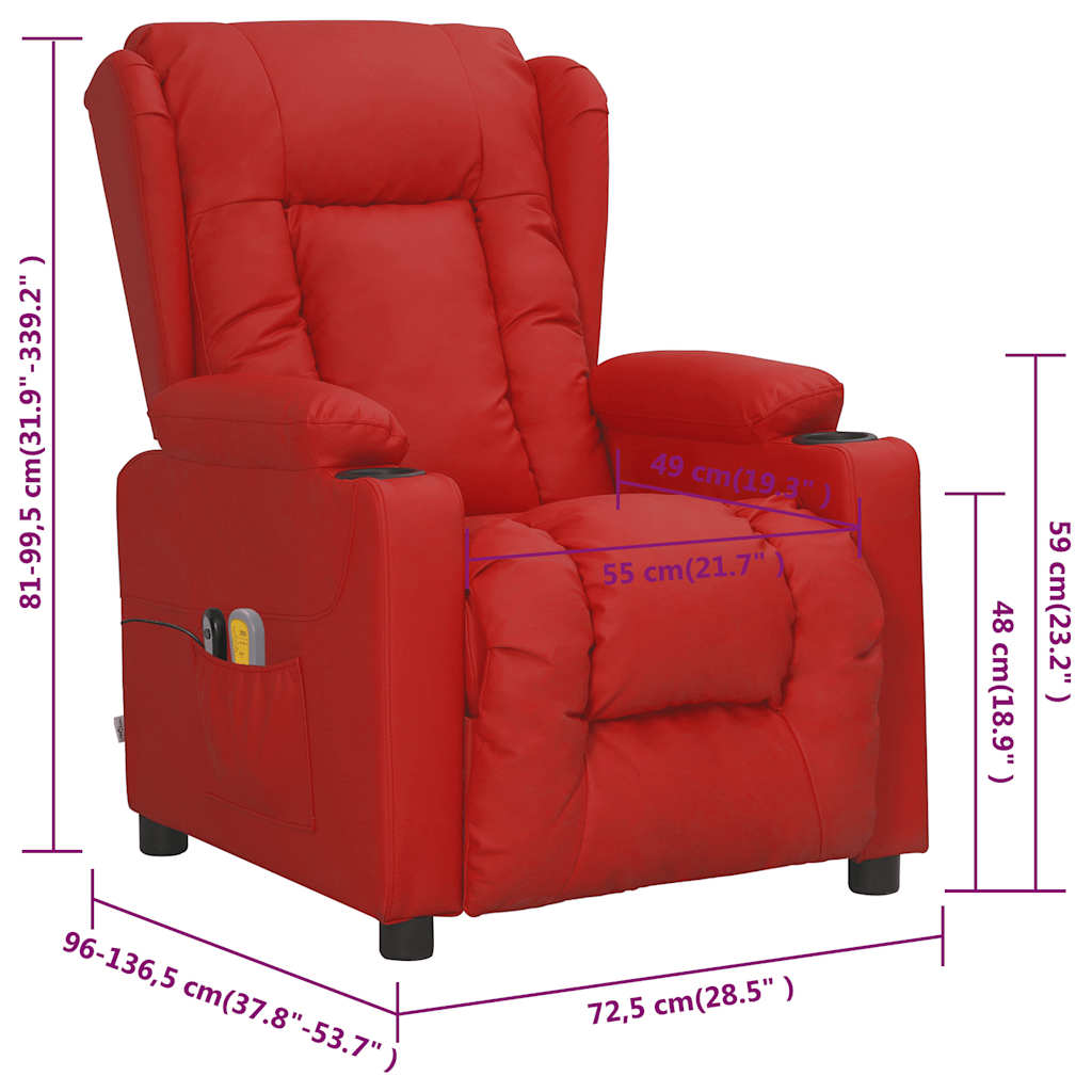 Eldrevet Massagestol Kunstlæder