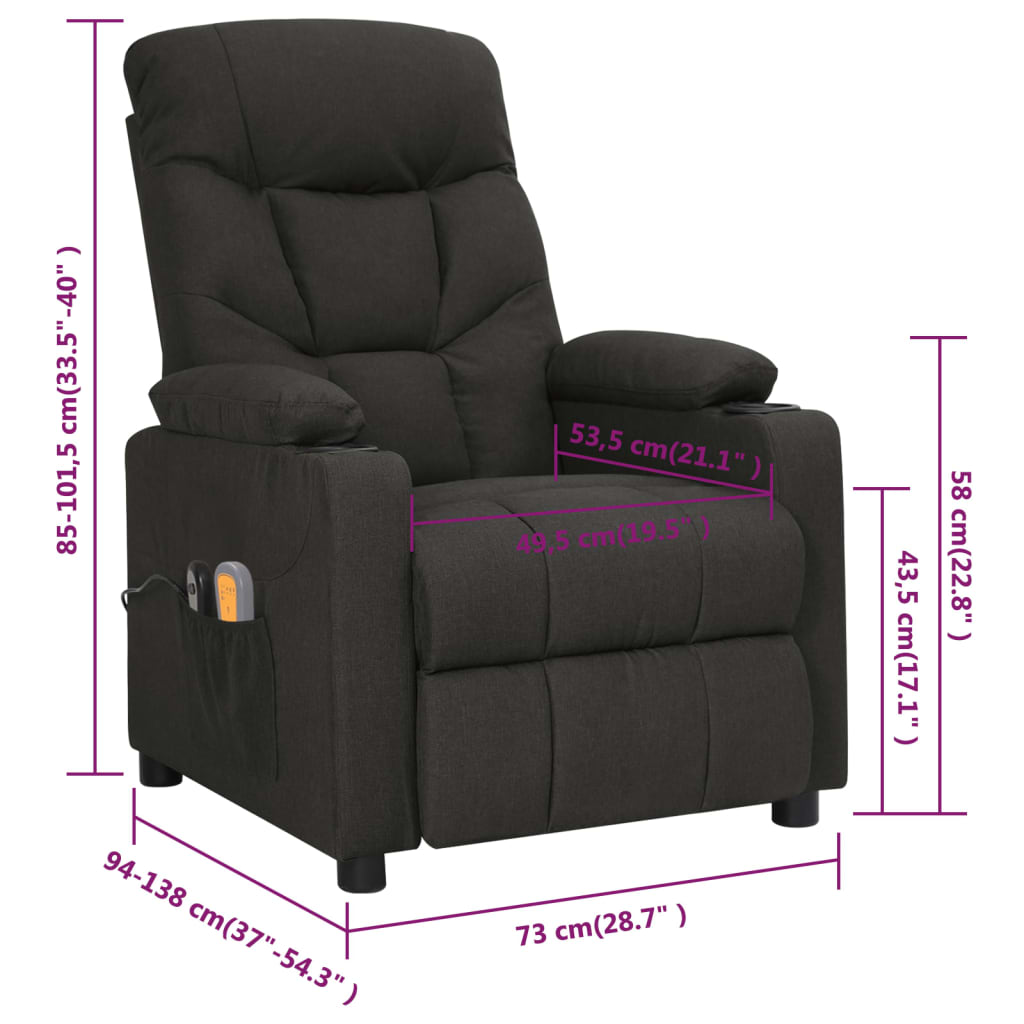 Eldrevet Massagestol Stof