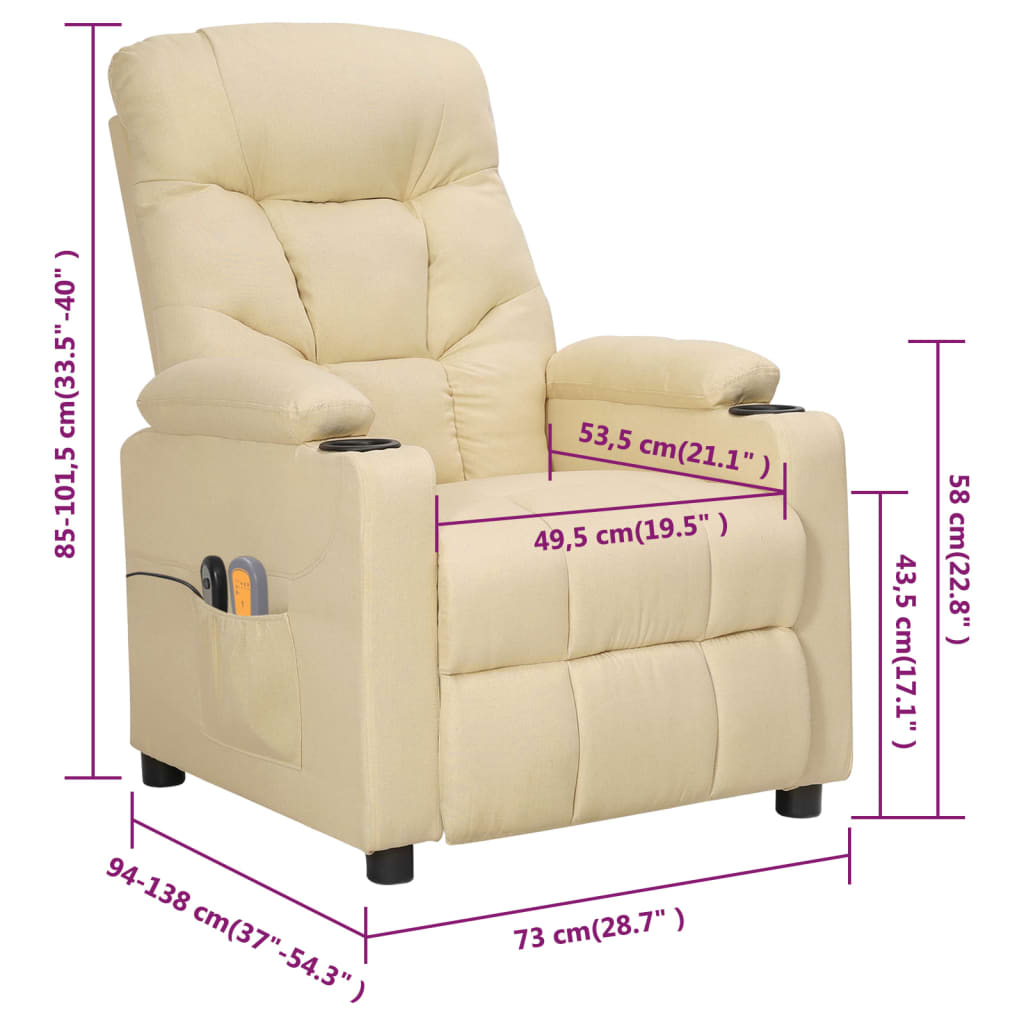 Eldrevet Massagestol Stof