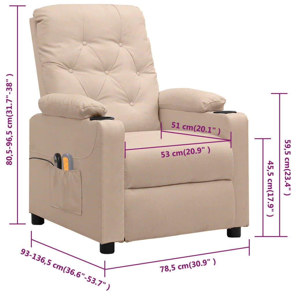 Eldrevet Massagestol Stof