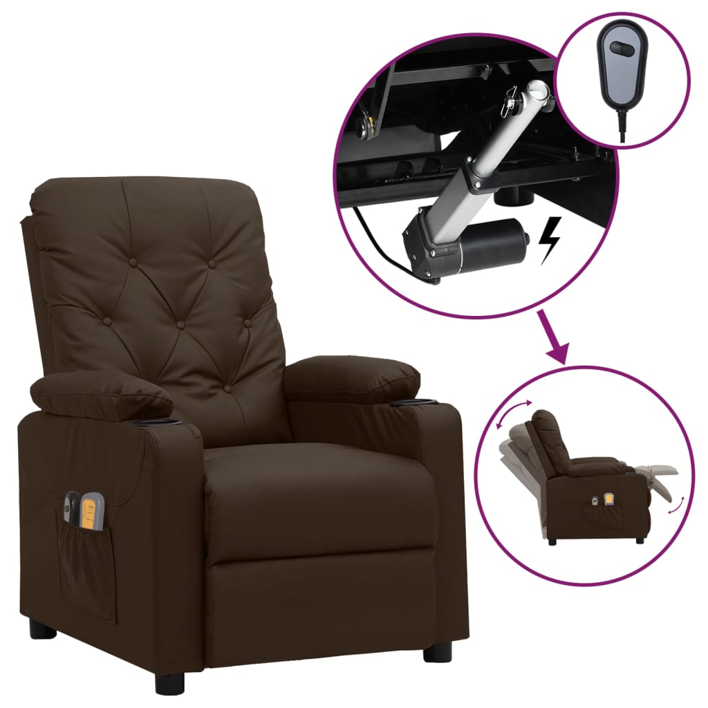 Eldrevet Massagestol Kunstlæder