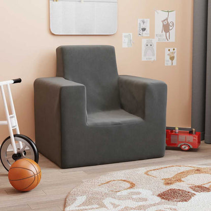 Børnesofa Og -stol Blødt Plys - Hovedbillede