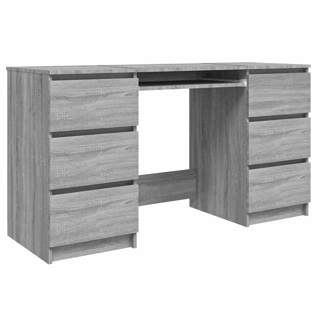 Skænk 140x50x77 Cm Konstrueret Træ Grå Sonoma-eg - Billede 2