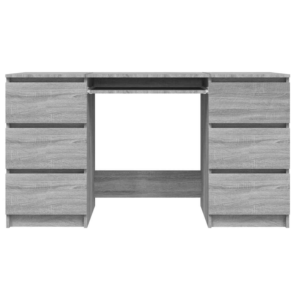 Skænk 140x50x77 Cm Konstrueret Træ Grå Sonoma-eg - Billede 3
