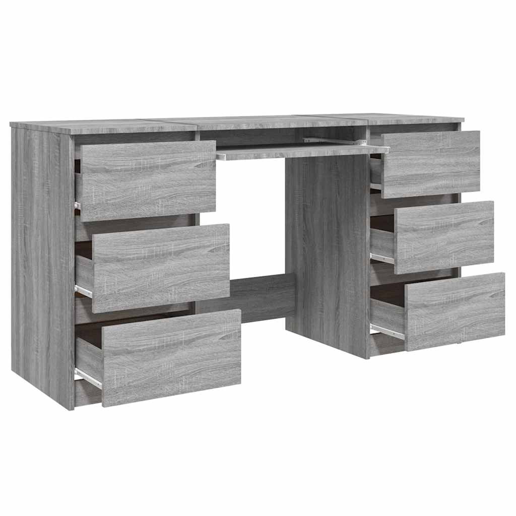 Skænk 140x50x77 Cm Konstrueret Træ Grå Sonoma-eg - Billede 5