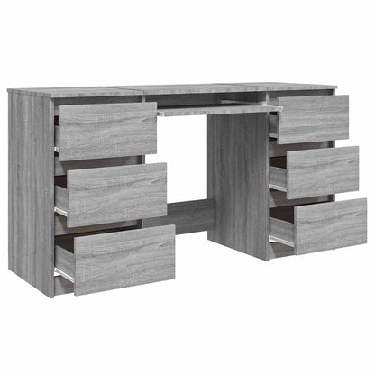 Skænk 140x50x77 Cm Konstrueret Træ Grå Sonoma-eg - Billede 5