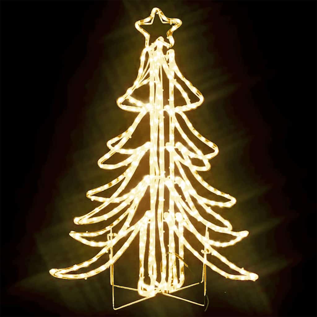 Foldbart Juletræ LED 87x87x93 Cm Varmt Hvidt Lys - Billede 3
