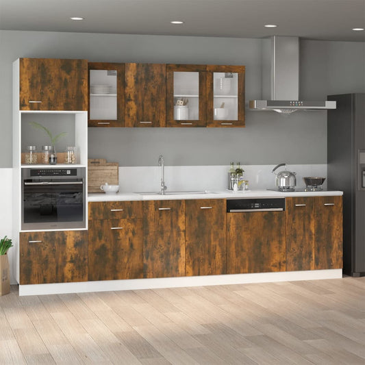 Skab Lyon 80X46X81,5 Cm Konstrueret Træ Etræsfarve Røget Eg