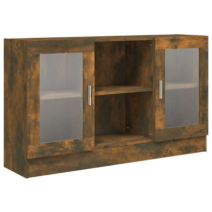Vitrineskab 120x30,5x70 Cm Konstrueret Træ Røget Egetræ - Billede 2