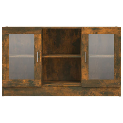 Vitrineskab 120x30,5x70 Cm Konstrueret Træ Røget Egetræ - Billede 4