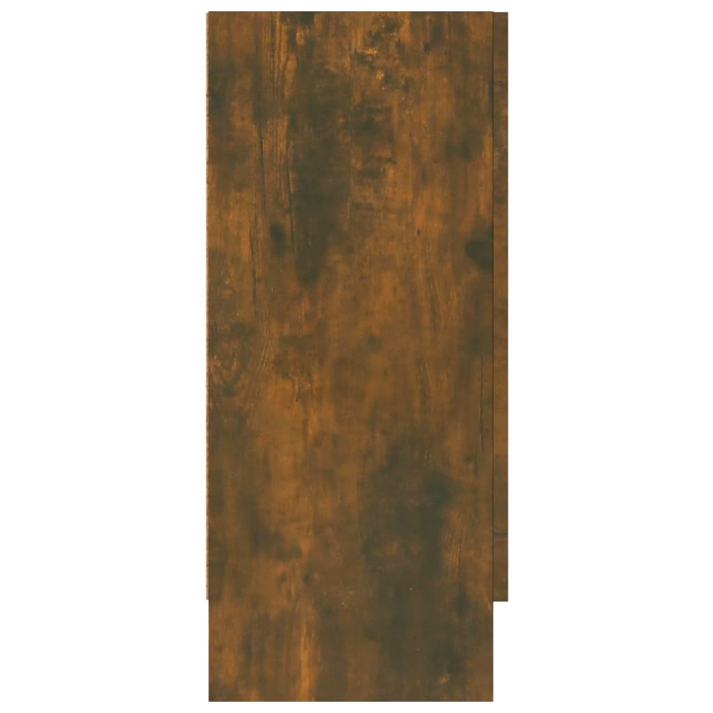 Vitrineskab 120x30,5x70 Cm Konstrueret Træ Røget Egetræ - Billede 7