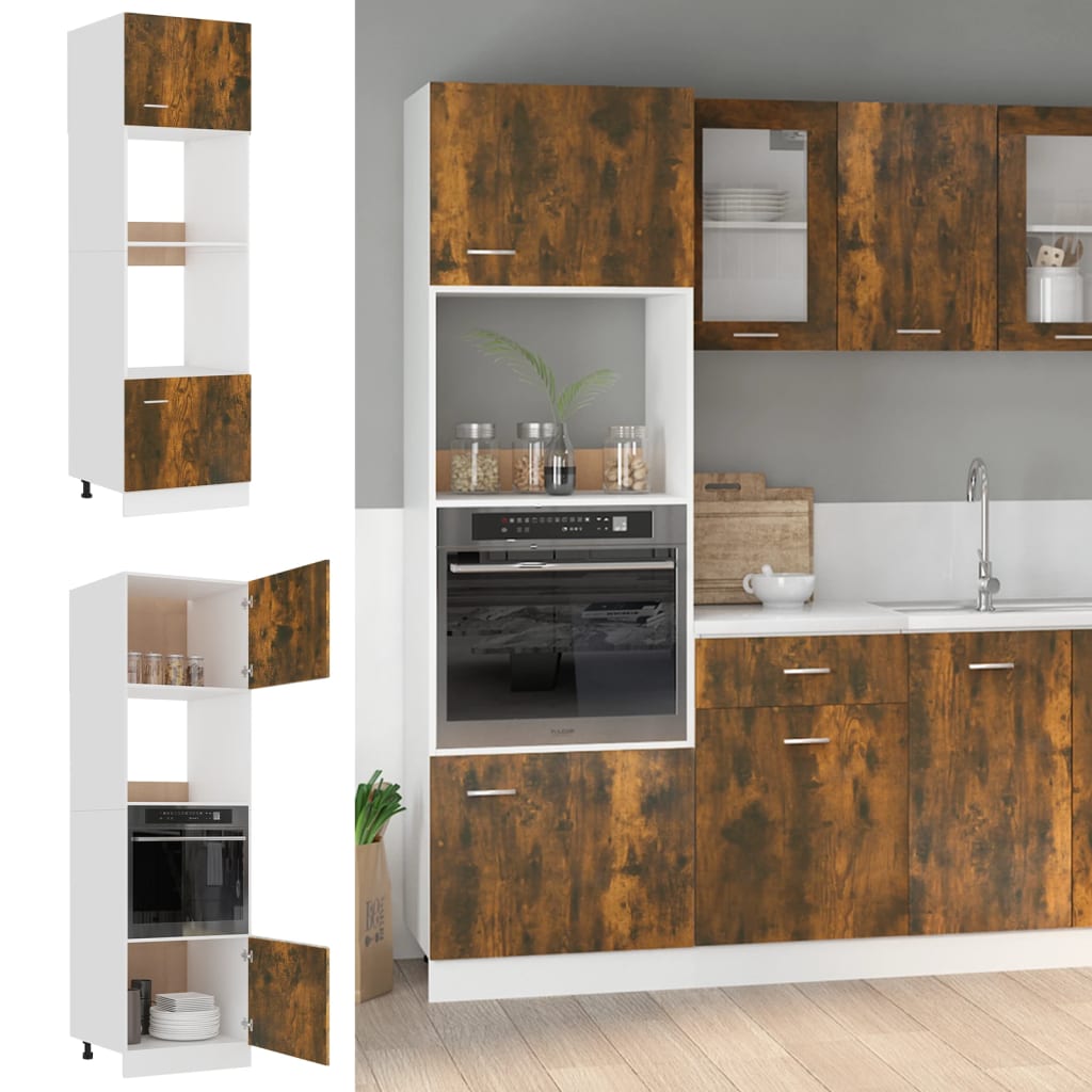 Mikrobølgeovnsskab Lyon 60x57x207 Cm Konstrueret Træ - Variant 815603