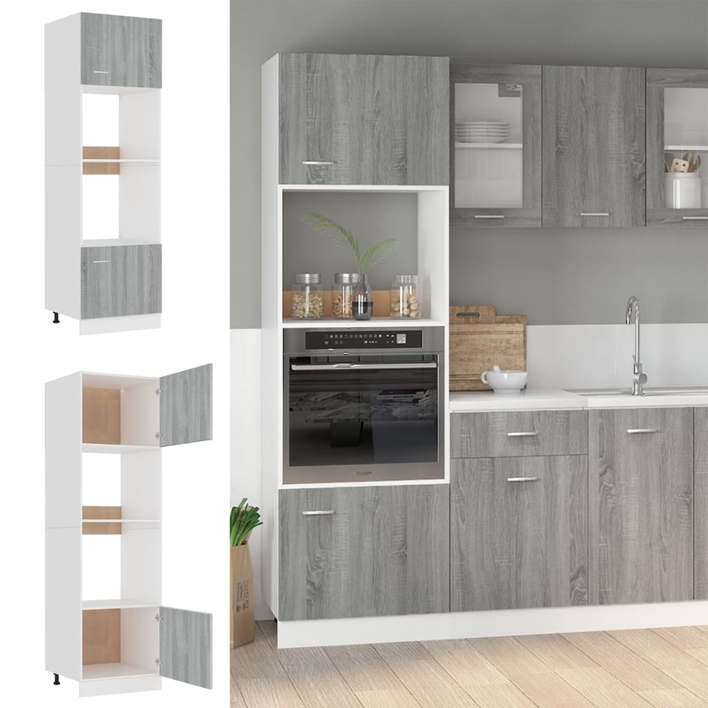 Mikrobølgeovnsskab Lyon 60x57x207 Cm Konstrueret Træ - Variant 815604
