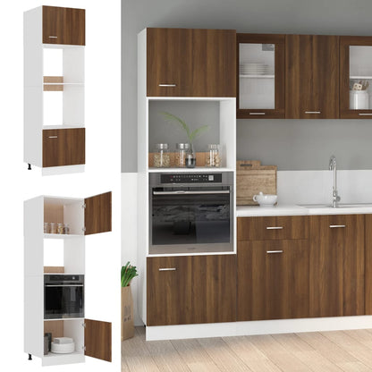 Mikrobølgeovnsskab Lyon 60x57x207 Cm Konstrueret Træ - Variant 815605