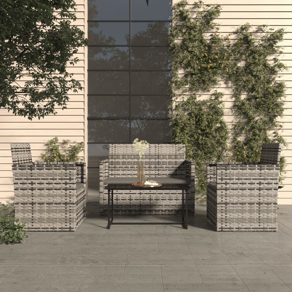 Udendørs Loungesæt 4 Dele Med Hynder Polyrattan - Variant 319195