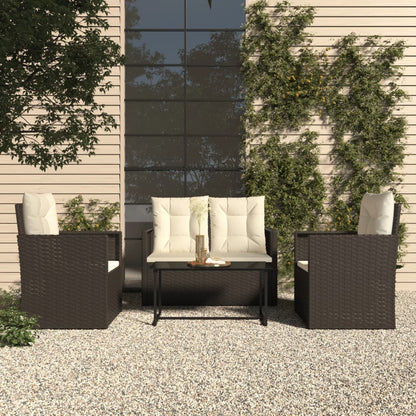 Udendørs Loungesæt 4 Dele Med Hynder Polyrattan - Variant 319196