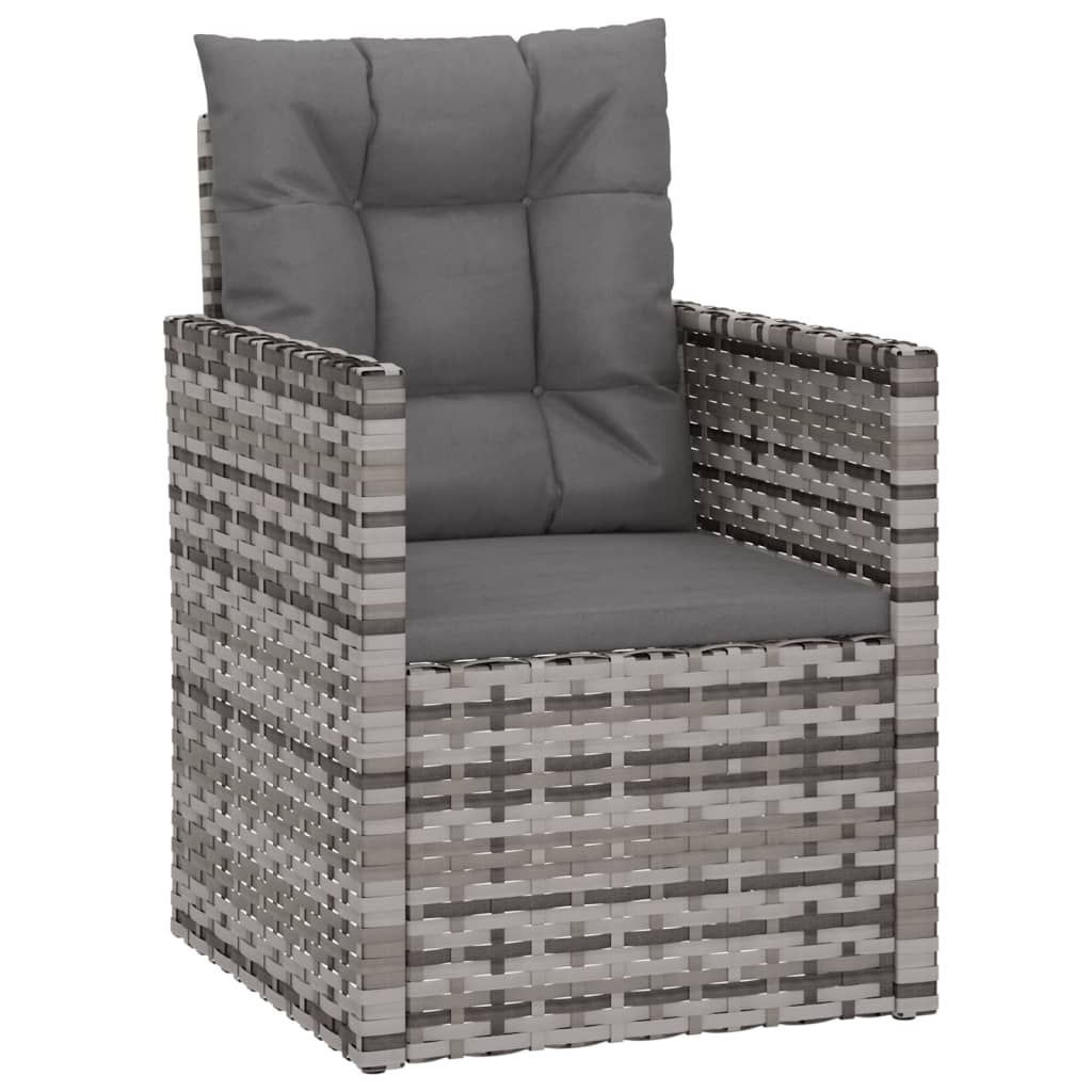 Udendørs Loungesæt 4 Dele Med Hynder Polyrattan - Billede 3