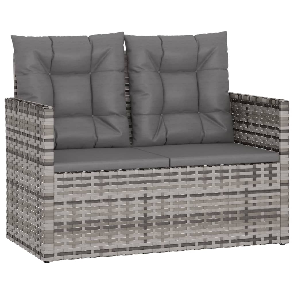 Udendørs Loungesæt 4 Dele Med Hynder Polyrattan - Billede 4